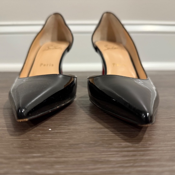 Christian Louboutin Iriza 85mm Black Patent Heels, sz 37 - Picture 10 of 10